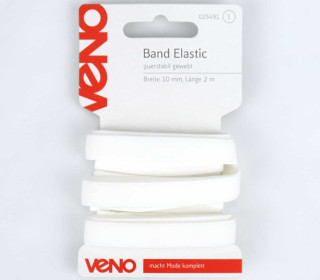 2 Meter Gummiband - Zugeschnitten - Elastic Band - 10mm - Weiß