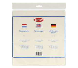 1 Packung Schnittmusterpapier - 2m² - OPRY - Transparent