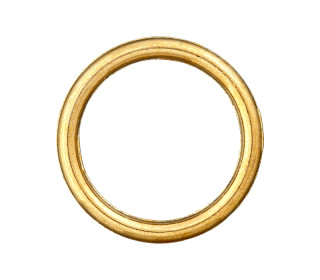 1 O-Ring - 10mm - Metall - Gold
