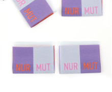 1 Label - NUR MUT - Lila/Hellgrau