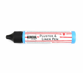 1 3D-Effektfarbstift - Pluster & Liner Pen - Feine Malspitze - 29ml - KREUL - Himmelblau (49811)