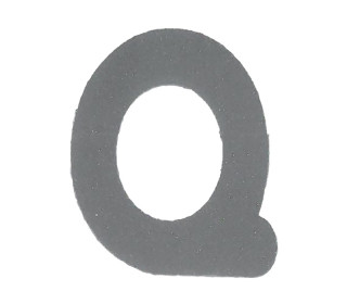 Applikation - Zum Aufbügeln - Reflex Buchstaben - Q