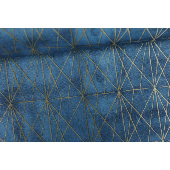 Feste Baumwolle - Geometrische Muster - Blau
