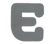 Applikation - Zum Aufbügeln - Reflex Buchstaben - E