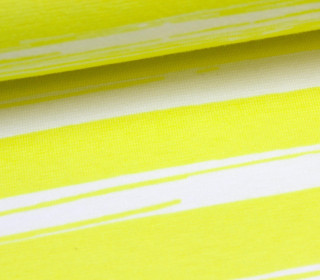 Rib - Painted Stripes - Gelb - Bündchenstoff