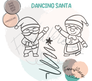 Plotterdatei Dancing Santa