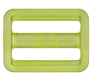 1 Leiterschnalle - Kunststoff - 40mm - Transparent - Hellgrün