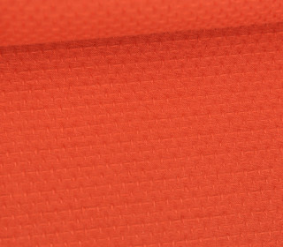 Waffel Struktur Piqué - Baumwolle - 210g - Orangerot