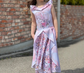 lovely princess 74-116 Schnittmuster Kleid Tunika Vokuhila Sommerkleid Drehkleid Tellerock Festkleid