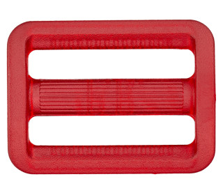 1 Leiterschnalle - Kunststoff - 25mm - Transparent - Rot