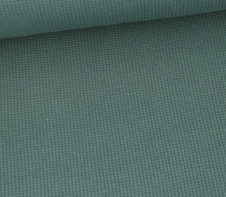 Waffelstrick-Jersey - Feine Struktur - Baumwolle - Uni - Altgrün