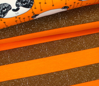 Sweat - Grafische Blockstreifen - Deep Orange -5cm
