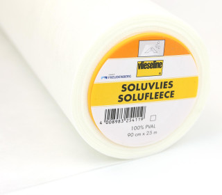 1 Meter Vlieseline - Soluvlies - Solufleece - Stickvlies - Freudenberg - Weiß - 90cm