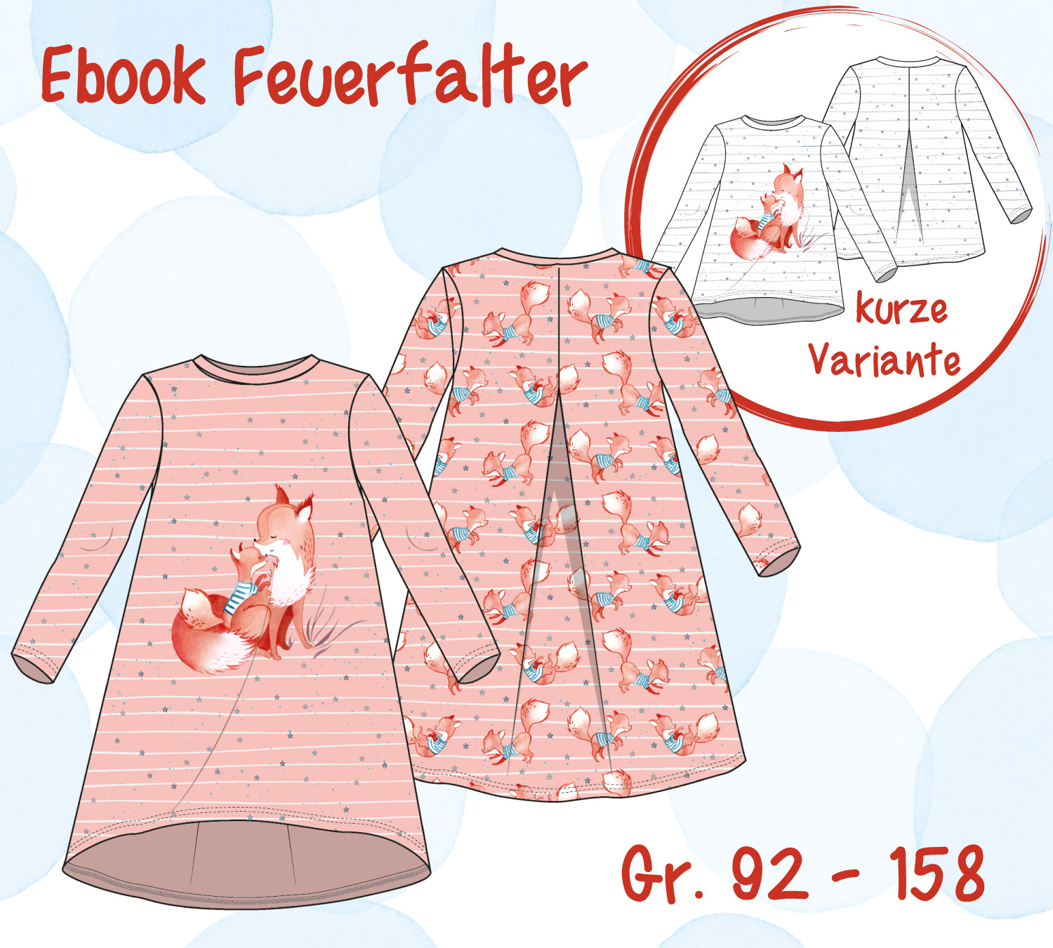 Ebook Feuerfalter - Kleidchen oder Sweatshirt - Gr. 92-158