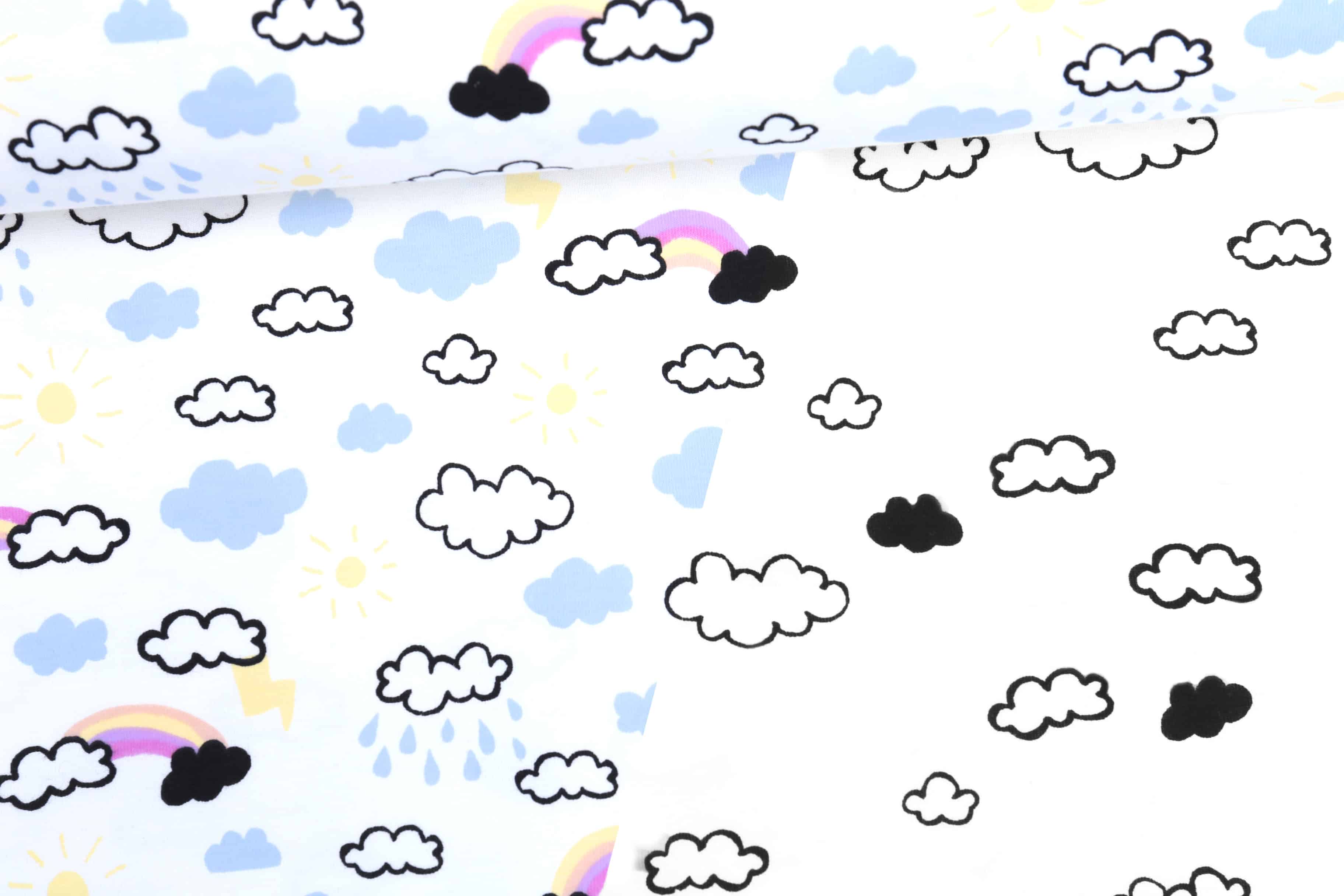 Jersey - Zauberstoff - Wolken - Regenbögen - Weiß