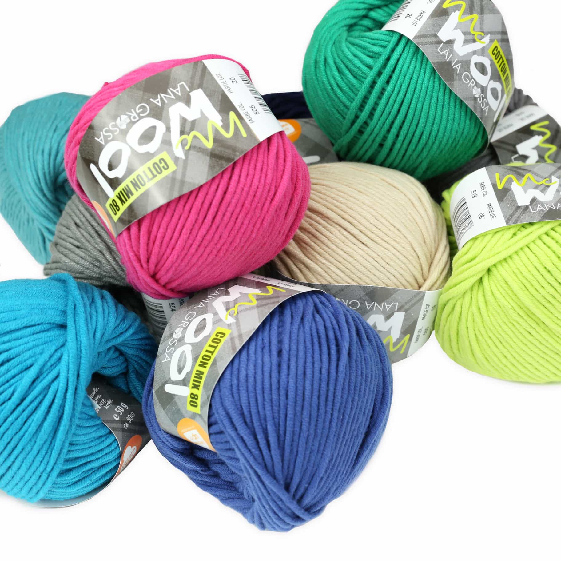 1 Garn - Mc Wool - Cotton Mix 80 - 80m - Lana Grossa - Cyanblau (548)