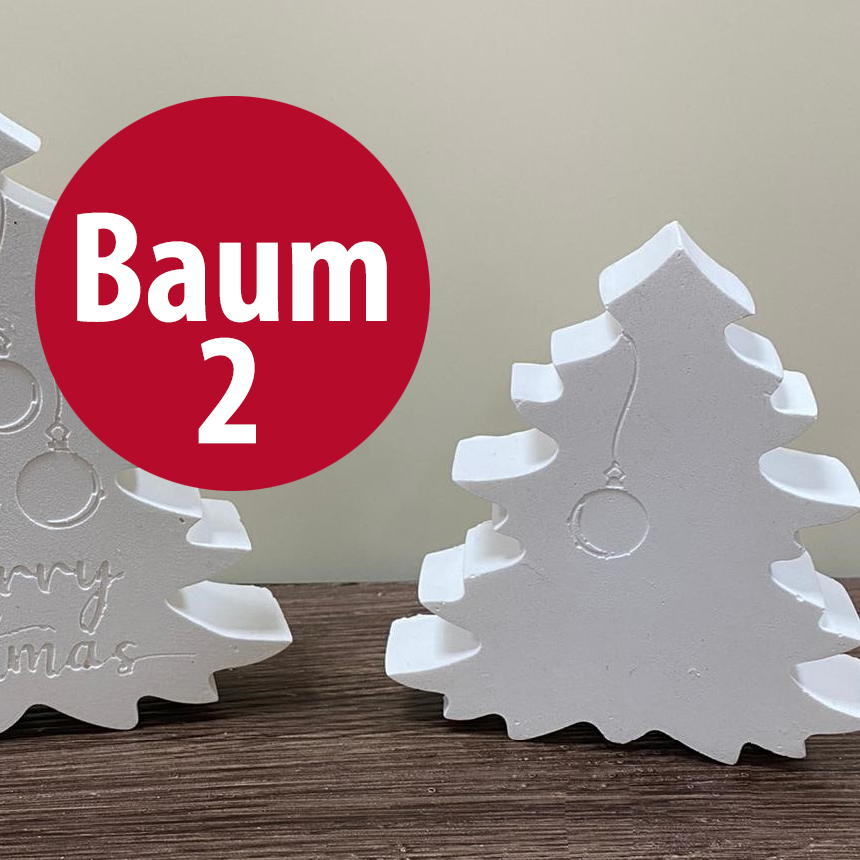 Silikon - Gießform - Tannenbaum - Weihnachtsbaum - Merry Christmas - Baum 2  - vielfältig nutzbar